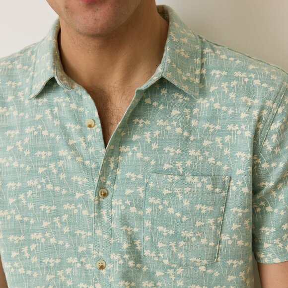 Stretch Selvage Short Sleeve Shirt - Marine Layer - Men's Large - Picture 2 of 11